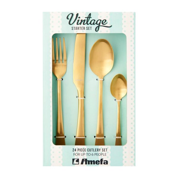Amefa Austin 24 pcs Cutlery Set - Gold