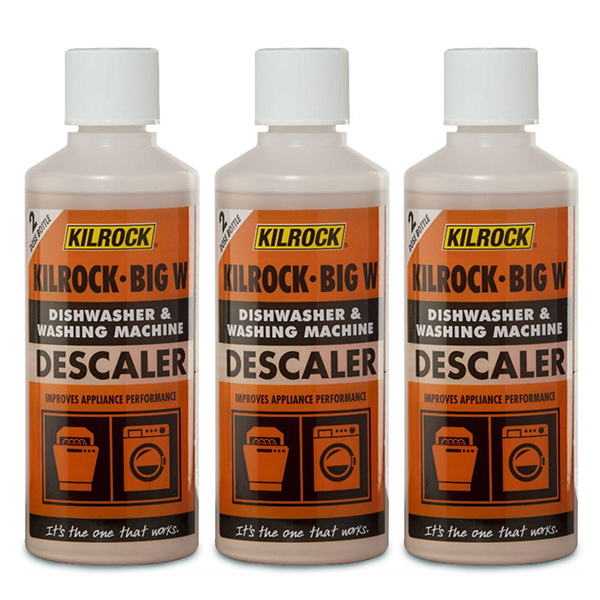 Bundle of 3 Kilrock Big-K Washing Machine and Dishwasher Descaler 400ml (2 Doses)