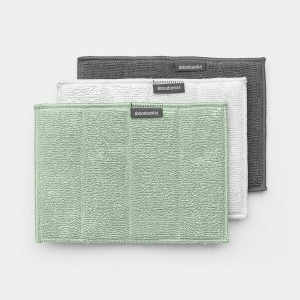 Brabantia SinkSide Microfibre Dish Cloth 16 x 22 cm, Set of 3 Jade Green #215827