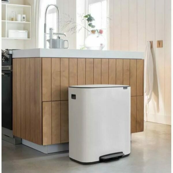Brabantia Bo Pedal Bin 60 Ltr White