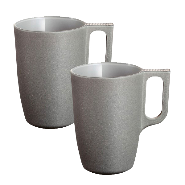 Bundle of 2 Luminarc Grey Mug Stony 320ml