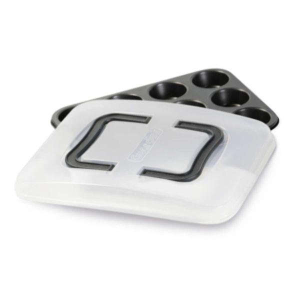 Guardini Bake Away 12 Muffins Tray with Carrying Lid 27 x 35,5cm