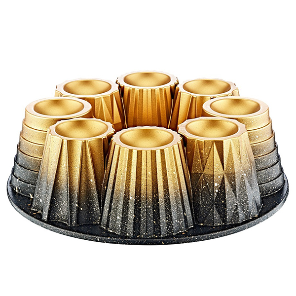 OMS Granite Muffin & Cup Cake Mould Gold Die-Cast 26cm