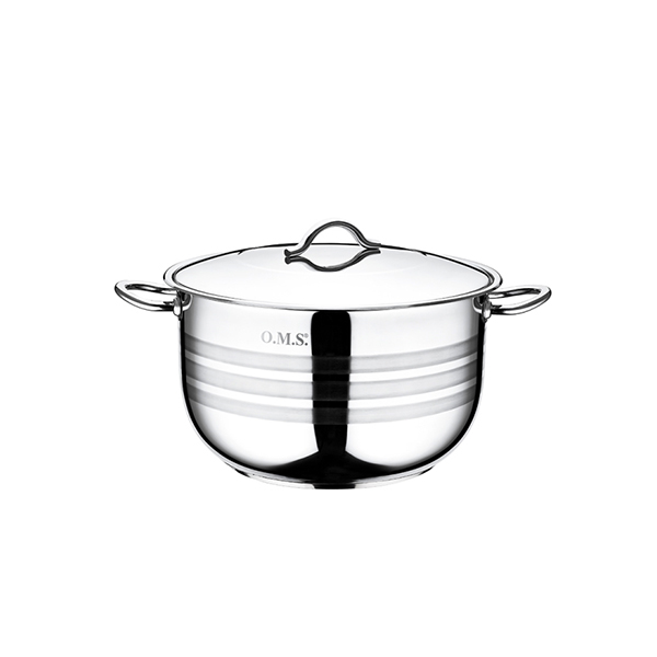 OMS Stainless Steel Casserole with Lid 18cm