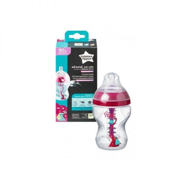 Tommee Tippee Advanced Anti-Colic Bottle Girl 1 x 260ml (with slow teat)