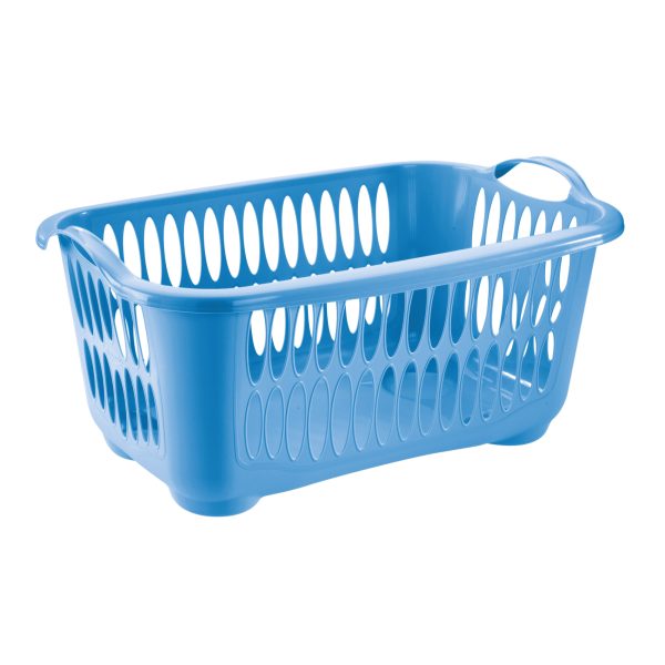 Tontarelli Rectangular Laundry Basket 33.5L Cover Line 58.5x38xh27.3cm (Assorted Colors)