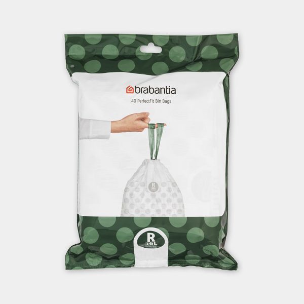 Brabantia Plastic Bag Perfect Fit 36 L Pack Of 40 Bags