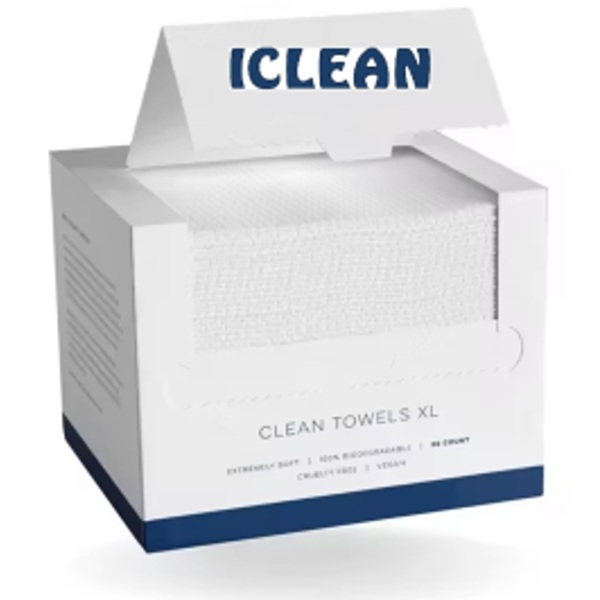 Iclean Soft Face Towels (30*25 cm) - 50 Pcs