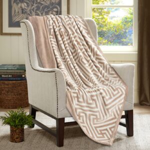 Cannon Flannel Links Reverse Design Blnkt 240×220 Beige