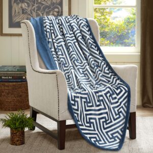 Cannon Flannel Links Reverse Design Blnkt 240×220 Blue